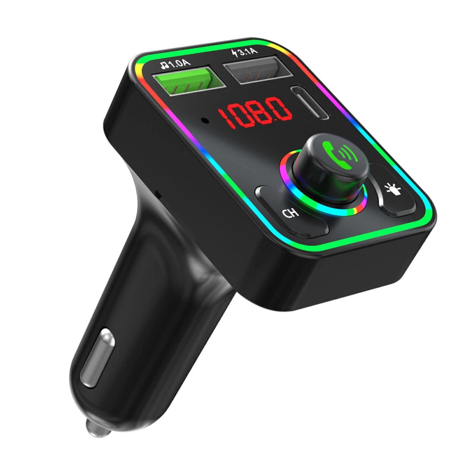 Car Bluetooth FM Transmitter Dual USB Charger