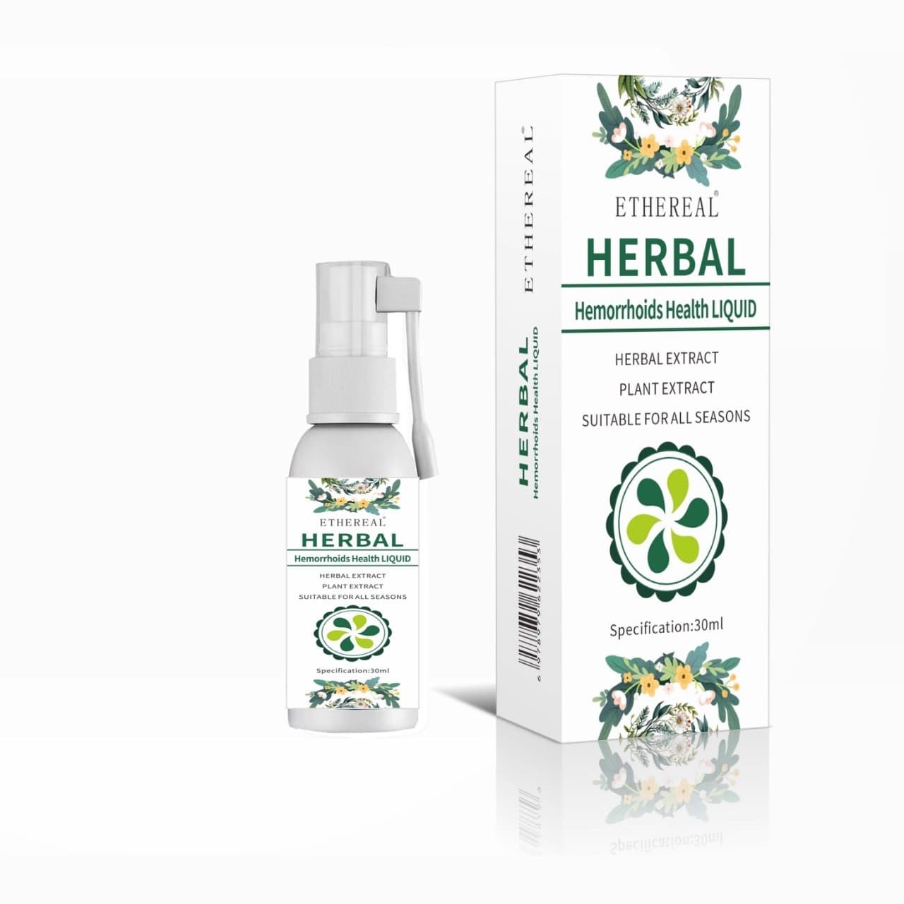 Ethereal Herbal Hemorrhoids Spray 30ml – Advanced Herbal Extract Formula For Hemorrhoid Care, Anal Comfort, Skin Soothing, Hygiene Support And Daily Wellness Care Spray (30ml)