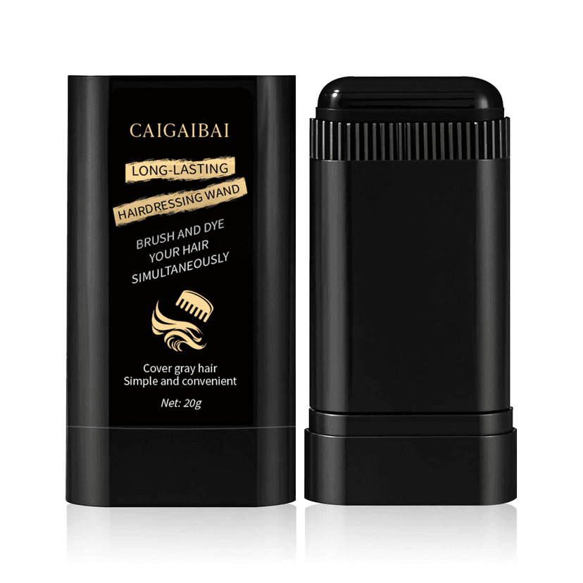 CAIGAIBAI Long-Lasting Hair Color Touch Up Stick – Instant Gray Hair Coverage, Root Concealer & Hairline Coloring Wand 20g