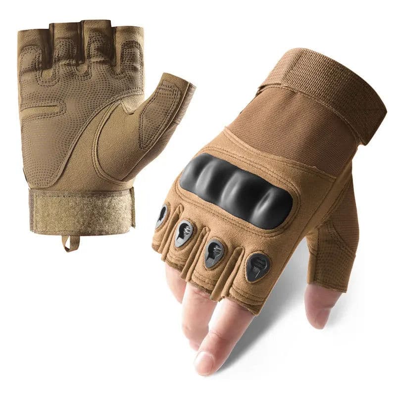 Men's Outdoor Cycling Tactical Gloves For Sports (Khaki)