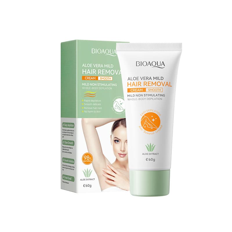 BIOAQUA Aloe Vera Gentle Hair Removal Cream For Women & Men – Whole Body Depilatory Cream 60g