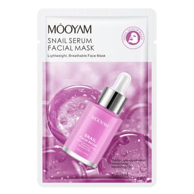 Mooyam Snail Serum Facial Mask , Hydrating, Nourishing & Revitalizing Face Sheet Mask 1