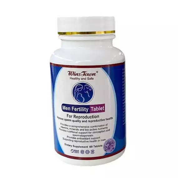 WinsTown Male Fertility Tablets With Ginseng Extract For Reproduction, Prenatal Multivitamin Male Fertility Supplement, Improve Sperm Quality & Reproductive Health 800mg 60 Tablets