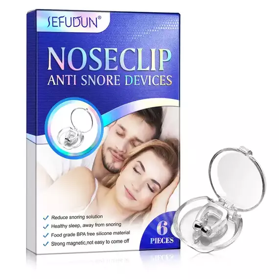 Anti-Snore Magnetic Silicone Nose Clip with Case - Sleep Aid Device
