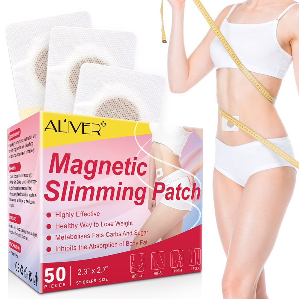 ALIVER Herbal Body Care Belly Button Paste Lose Weight Fat Burning Slimming Patch Magnetic Pads