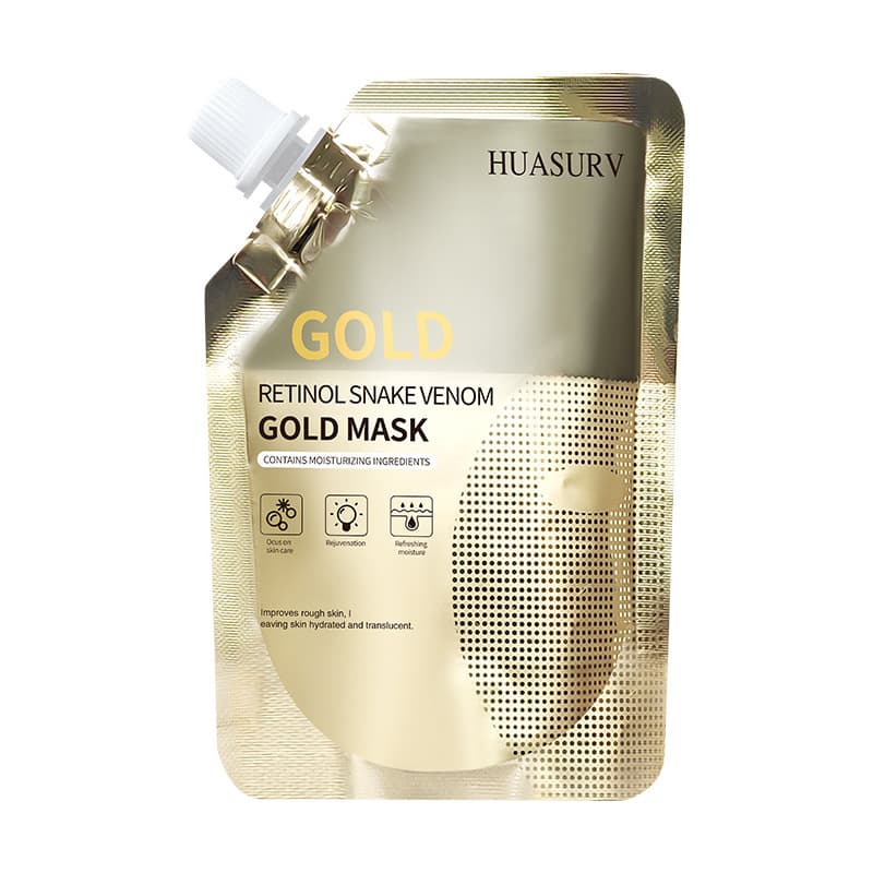 Huasurv Retinol Snake Venom Peptide Gold Mask - Firming and Anti-Aging Face Mask, Rejuvenating Peel-Off Mask, 100g with Gold Infusion.