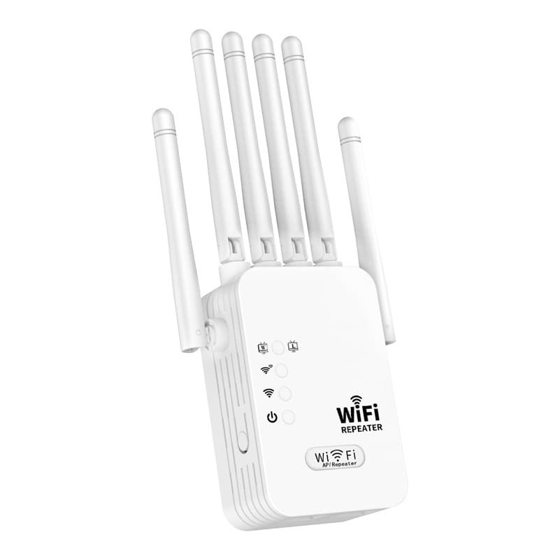 300Mbps Six-Antenna WiFi Repeater Signal Amplifier 300M Signal Booster for Home Use with Wall-Penetrating Capability
