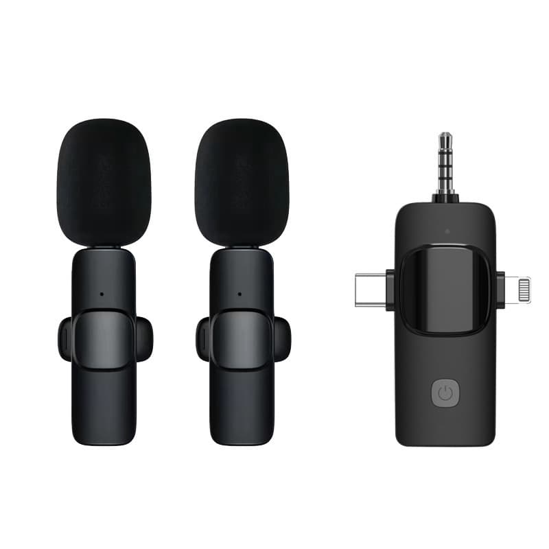 K15 3 in 1 Lavalier Wireless Microphone (Double)