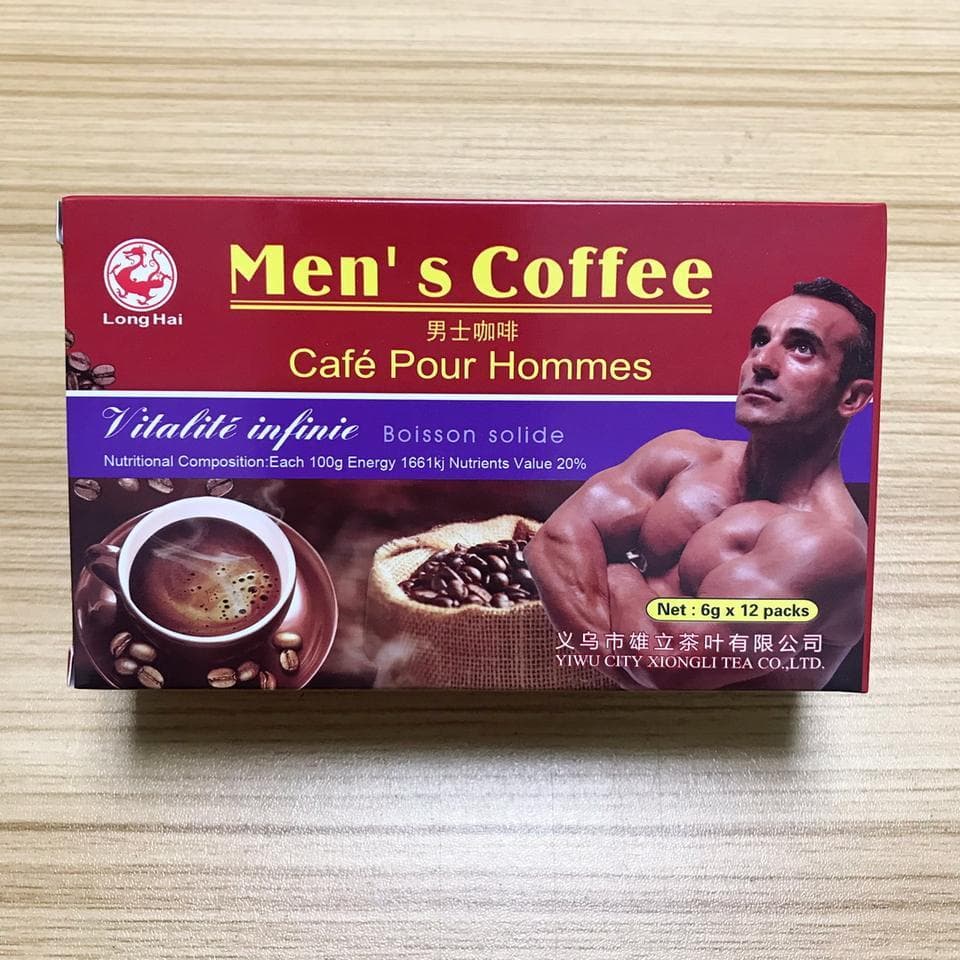 Long Hai Men's Coffee – Premium Instant Herbal Coffee For Men With Natural Ingredients To Support Energy, Vitality & Daily Men's Wellness (12 Sachets × 6g)