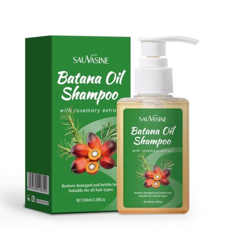 Sauvasine Batana Oil Shampoo - Soothing Scalp Cleansing, Nourishing with Rosemary Extract, Promotes Hair Growth, Restores Damaged Split Ends, and Anti-Hair Loss.