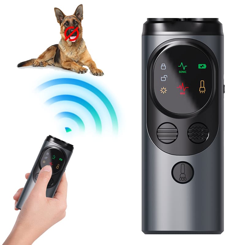 Portable Rechargeable Ultrasonic Dog Training Device With Anti-Barking Control, LED Flashlight, Multiple Training Modes And Long-Range Behavior Correction System For Dogs