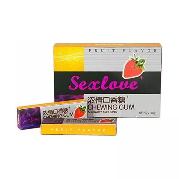 Sexlove+ Strawberry Flavor Intimacy Support Chewing Gum – Refreshing Fruit-Flavored Chewing Gum for Confidence, Fresh Breath & Romantic Moments