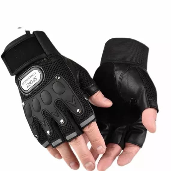 Weight Lifting Gloves with Wrist Support: Gym Fitness, Cross Training, Powerlifting, Hand Palm Protector (SIZE L)