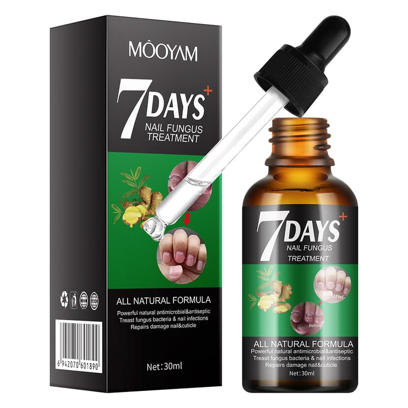MOOYAM 7 Days Nail Fungus Treatment, 7 Days Nail Growth And Strengthening Serum Nail, Nail Repair Solution, Restoring Healthy Nails