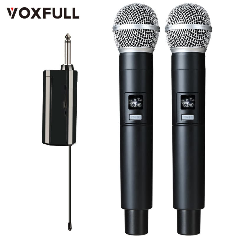 Voxfull 2.4G Dynamic Wireless Microphone System With Rechargeable Receiver and Transmitter