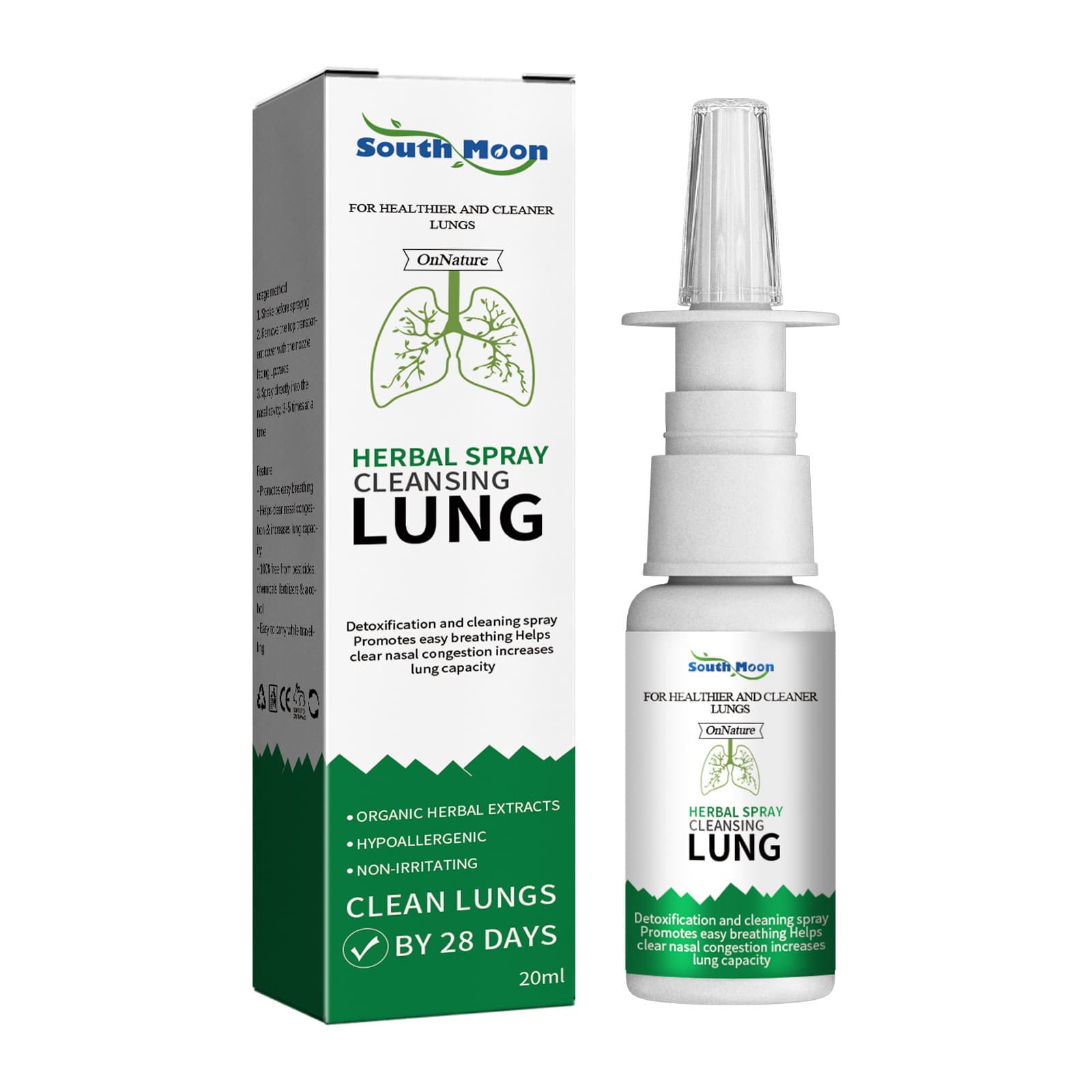 South Moon Nasal Spray - Relieves Nasal Congestion and Runny Nose Discomfort, 20ml Nasal Cleansing Treatment