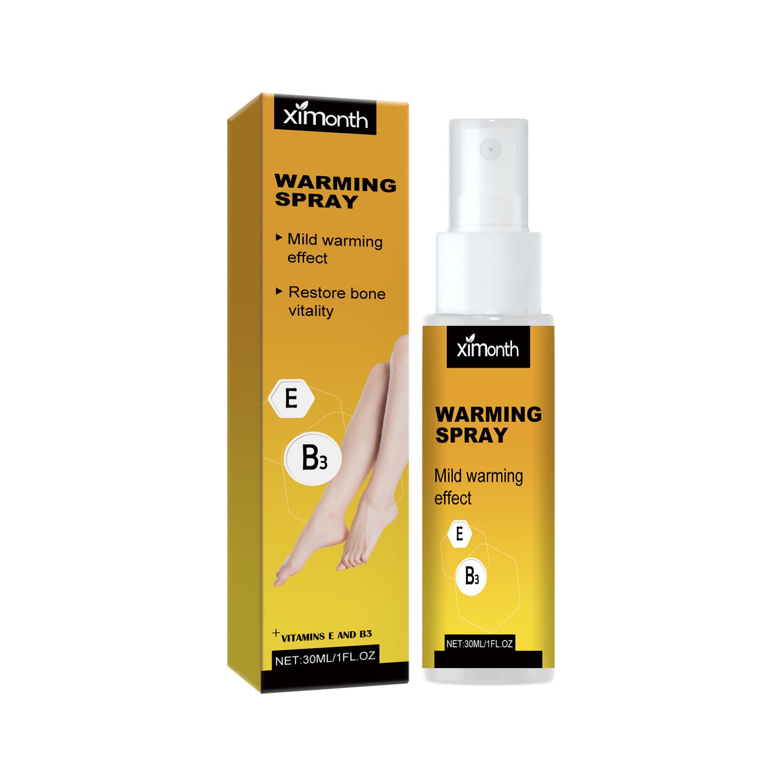 Ximonth Mild Warming Bone Therapy Spray Care Lumbar Knees Back Pain Periostitis Muscle Stiff Shoulder Arthritis Relief Spray 30ml