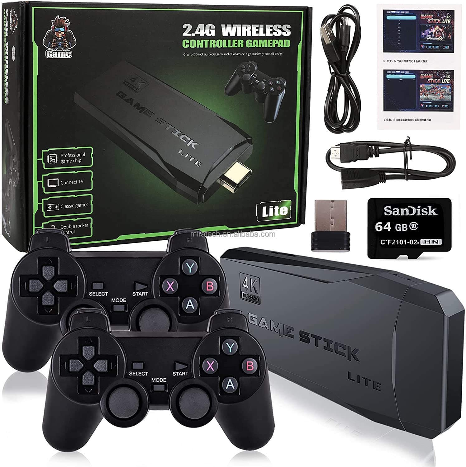 M8 Game Stick Lite With Gamepad Built-in 20000+ Games For PS1/SFC/FC