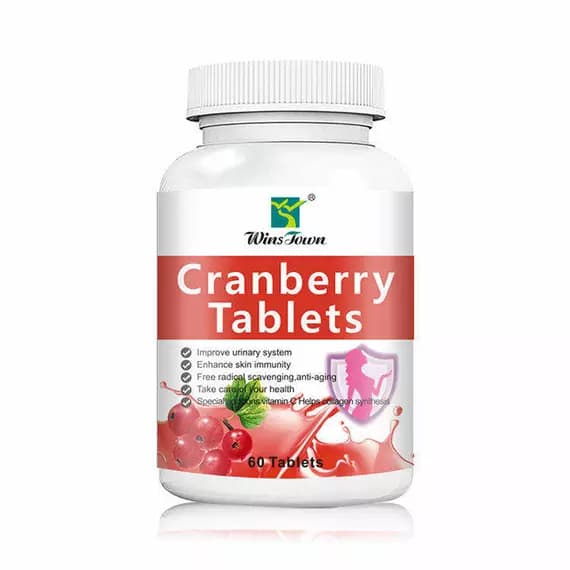 WinsTown Cranberry Tablets With Cranberry Extract & Vitamin C – Advanced Urinary Tract, Bladder, Kidney, Immune System & Antioxidant Support Dietary Supplement (60 Tablets)