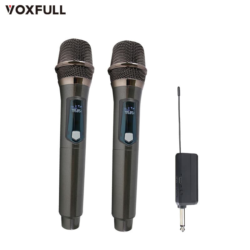 Universal Wireless Noise Cancelling VHF Home Karaoke & Outdoor Singing Audio Microphone