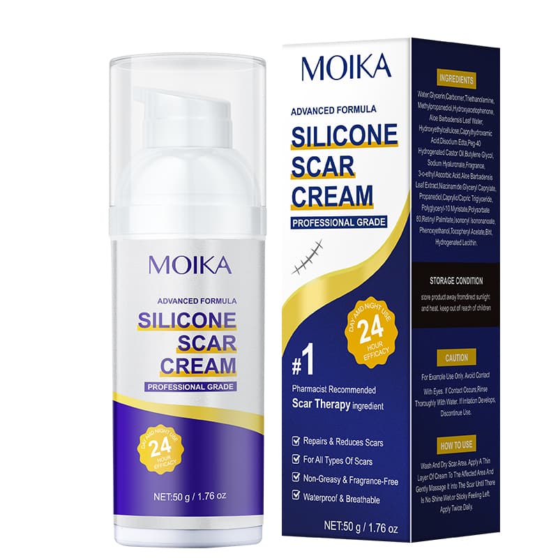 MOIKA Advanced Silicone Scar Cream – Professional Scar Repair Gel for Old & New Scars 50g