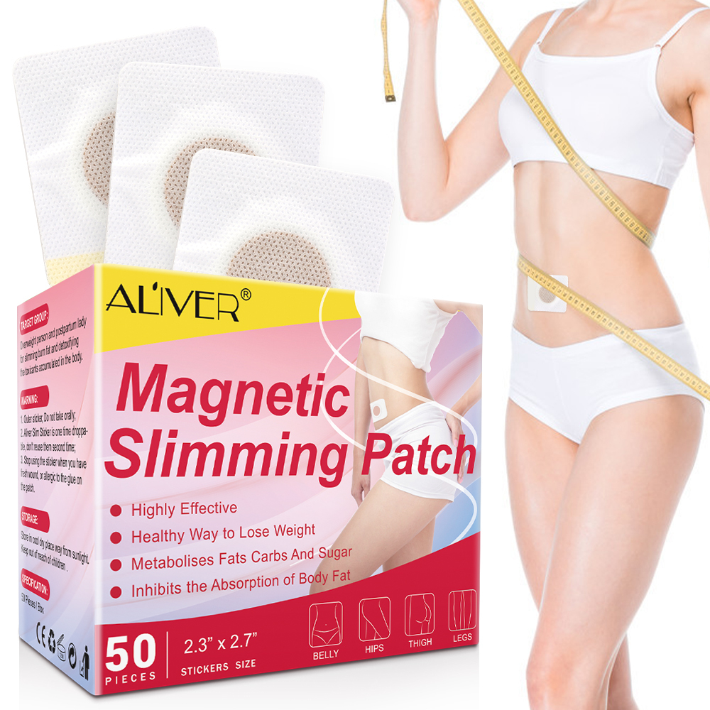 ALIVER Herbal Body Care Belly Button Paste Lose Weight Fat Burning Slimming Patch Magnetic Pads