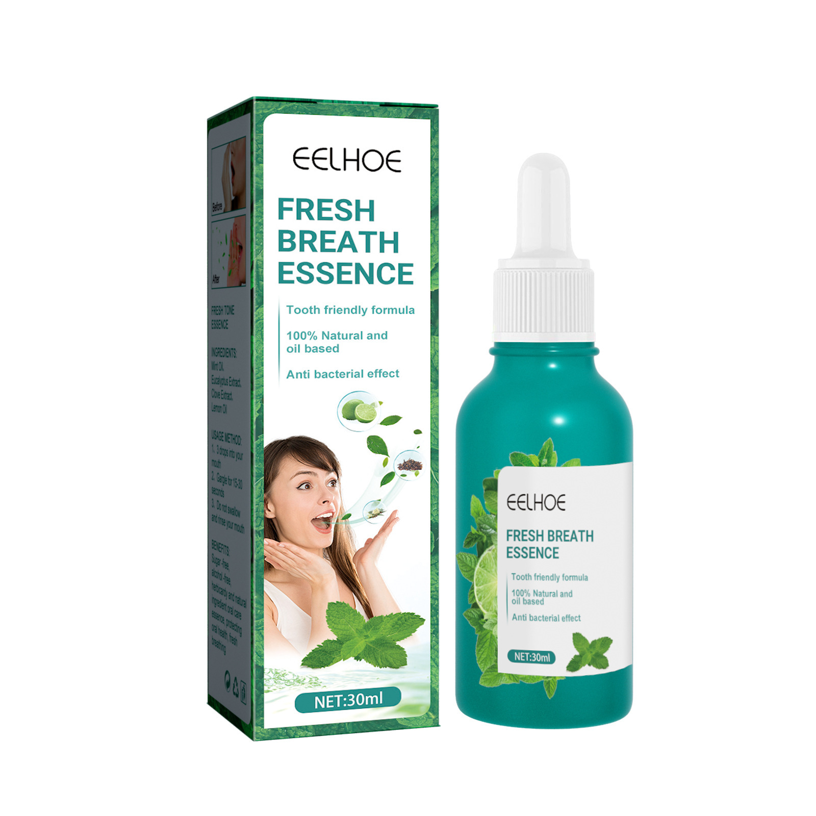Eelhoe Fresh Breath Essence Cleans the Mouth & Removes Odour Mint Flavor