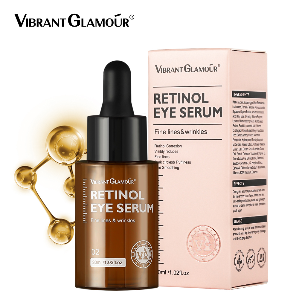 Vibrant Glamour Retinol Eye Serum For Fine Lines, Wrinkles, Dark Circles & Puffiness – Advanced Anti-Aging and Hydrating Eye Treatment 30ml