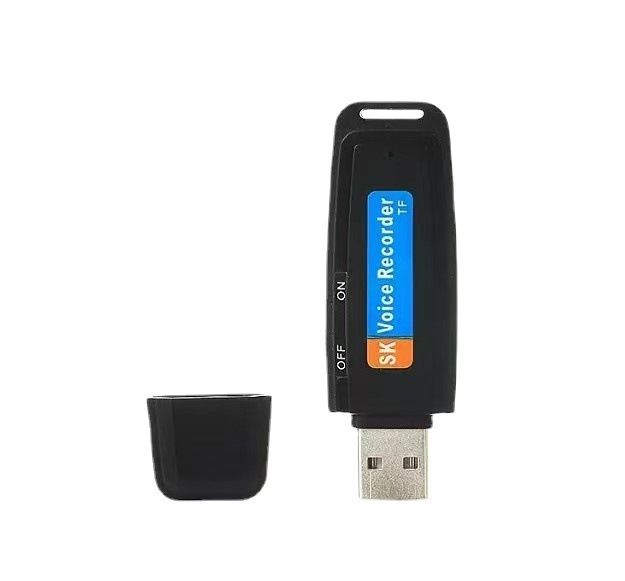 U Disk Audio Voice Recorder - Portable Dictaphone with TF Card and USB, Flash Drive for Long Distance Audio Recording and MP3 Playback