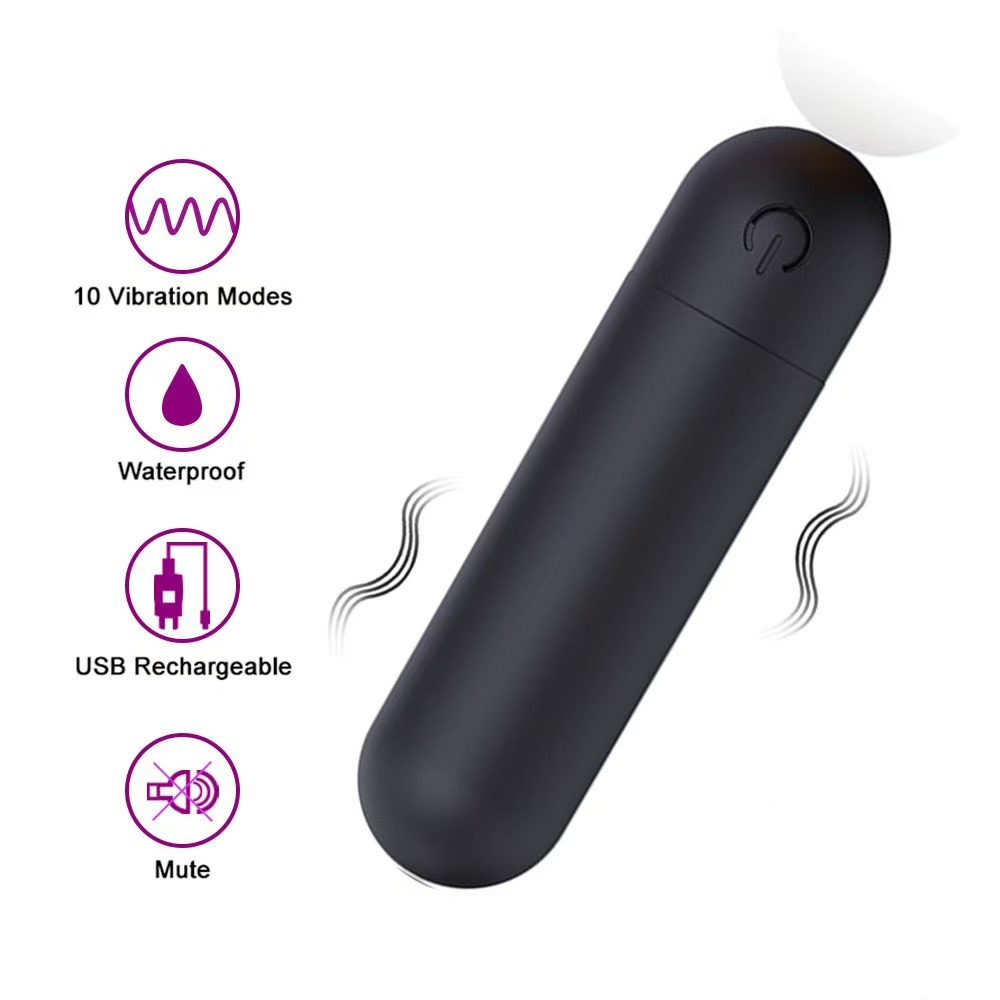 USB 10 Speed Mini Bullet Vibrator Couples Clitoral Massager Female Silicone Adult Sex Toys