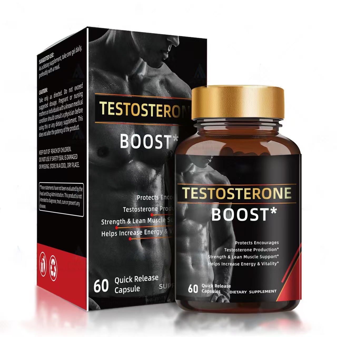 Testosterone Booster And Energy Supplement For Men, Boost Energy, Increase Stamina, Enhance Vitality And Performance 60 Capsules