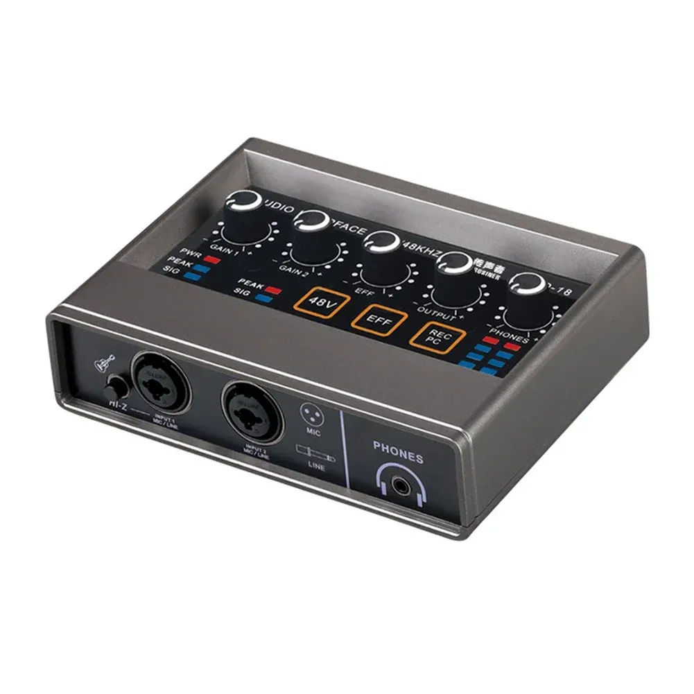 Teyun Microphone Recording Sound Card USB Sound Card Audio Mixer Microphone Live Recording K Song