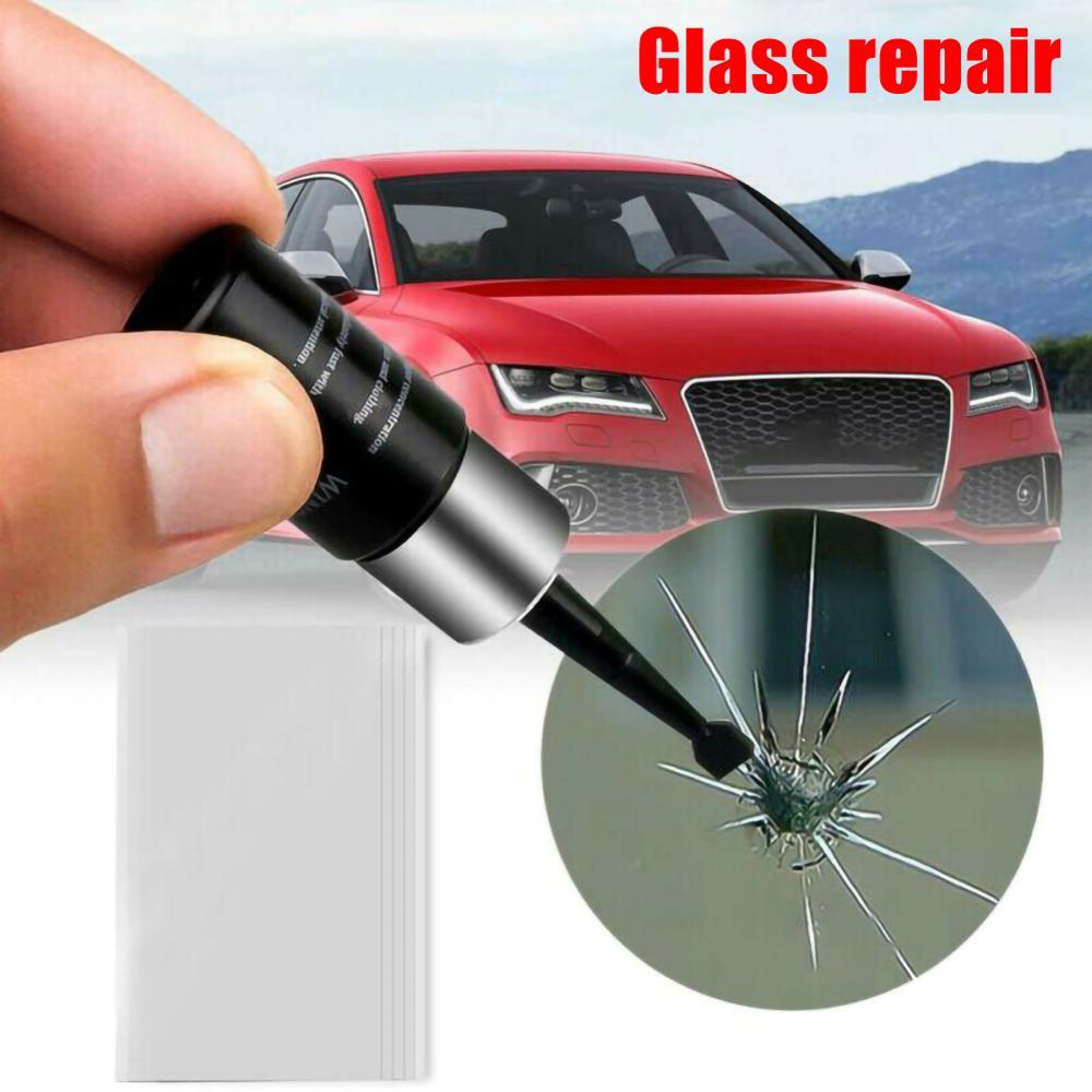 Windscreen Repair Resin Kit – Advanced Automotive Windshield Crack & Chip Repair Solution With Curing Film Sheets And Applicator Tool For Car Glass Restoration (3ml)