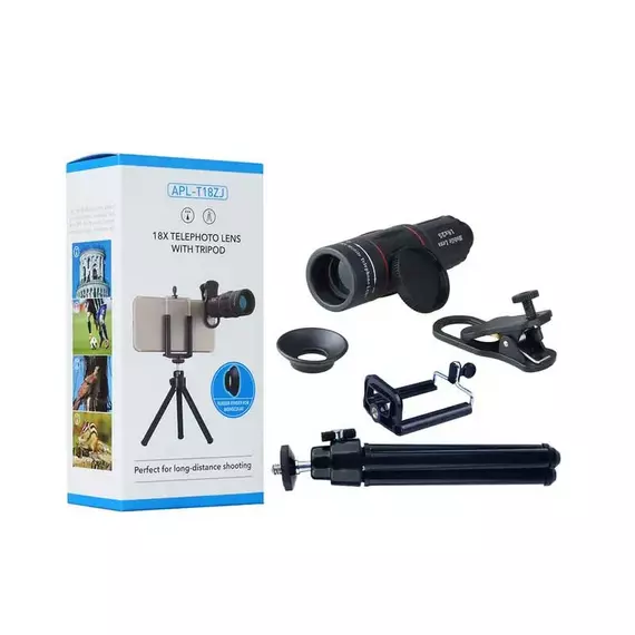 APEXEL 18X Telescope Camera Lens Zoom Telephoto Mobile Phone Lens Kit