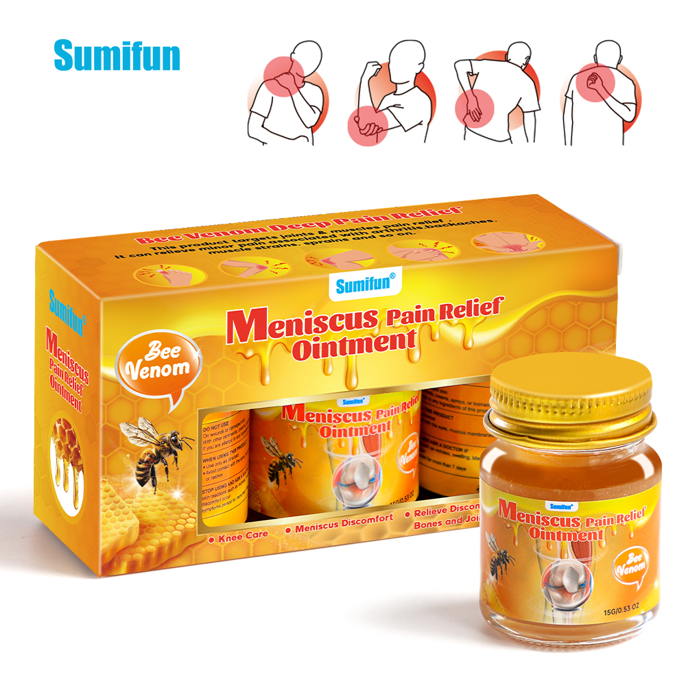 Sumifun Meniscus Pain Relief Ointment Joint Pain Relief Cream Knee Care Bee venom Balm For Joint Care Treatment Gel Cream Bee Venom Pain Relief Cream 15g*3