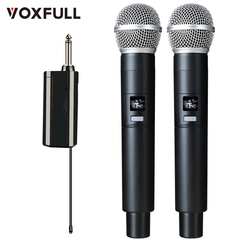 Voxfull 2.4G Dynamic Wireless Microphone System With Rechargeable Receiver and Transmitter