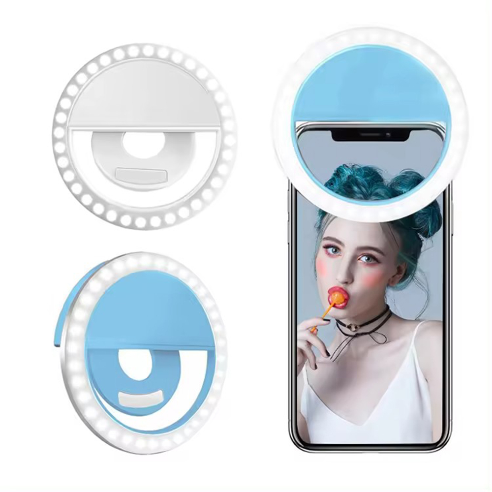 Portable Selfie Flash LED Clip-on Mobile Phone Selfie Light for Night Makeup Camera Fill Enhancing Fill Light Self-timer Lamp