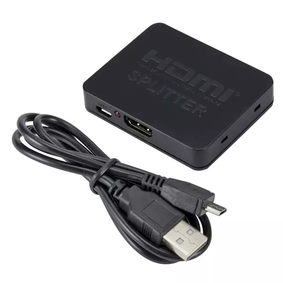 4K HDMI Splitter - Full HD 1080p Video HDMI Switcher, 1x2 Split with 1 Input and 2 Outputs