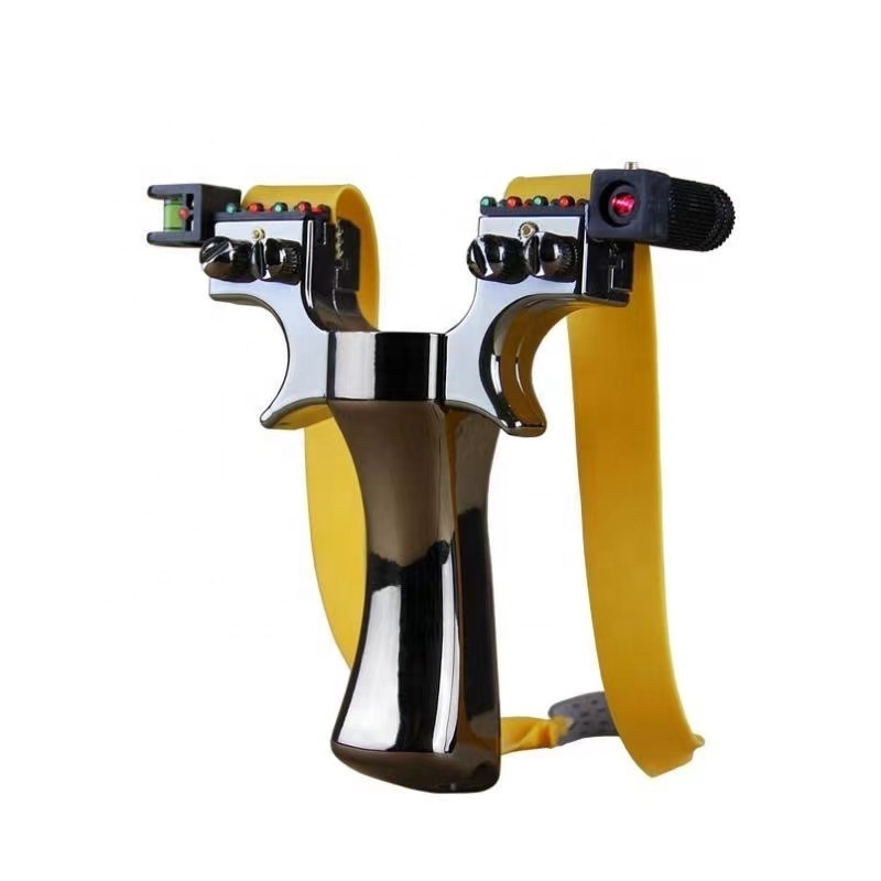 Powerful Laser Slingshot Upgrade Double Screw Fast Press Rubber Band Slingshot Outdoor Hunting Shooting Catapult With Sling Ammo