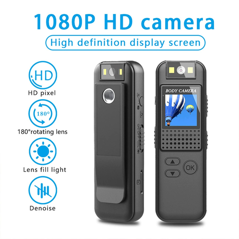 Mini Digital Body Camera 1080P FHD Portable Night Visioned Small Camcorder Body Camera Outdoor Sports Video Recorder
