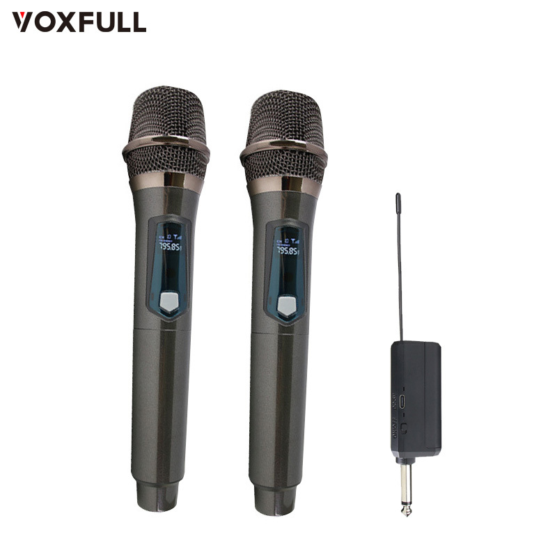 Universal Wireless Noise Cancelling VHF Home Karaoke & Outdoor Singing Audio Microphone