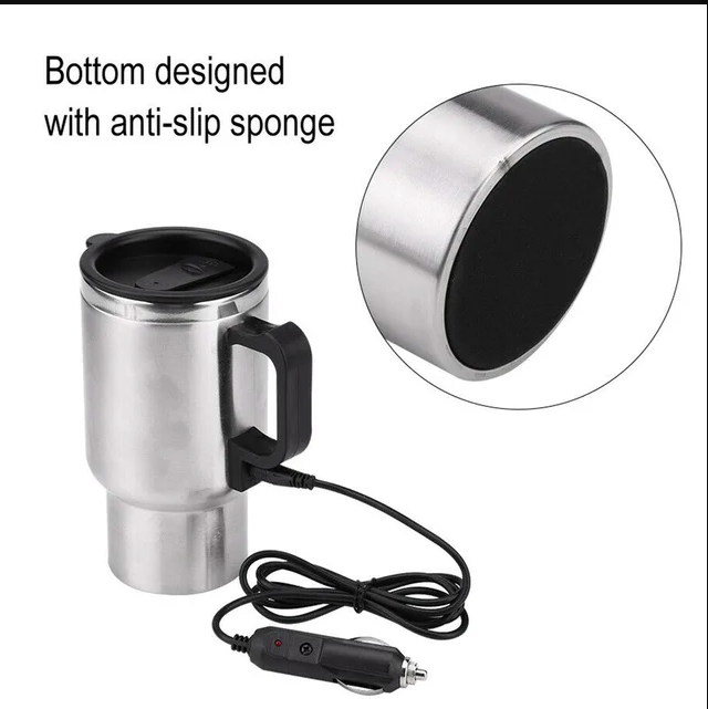 450ml 12V Electric Heating Car Kettle Camping Travel Kettle - Image 2