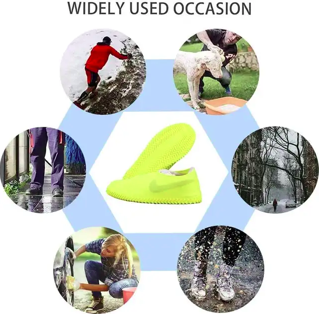 Waterproof Shoe Cover, Reusable Rubber Shoe Protectors Outdoor/Indoor/Walking Non Slip Stretchable - Image 5