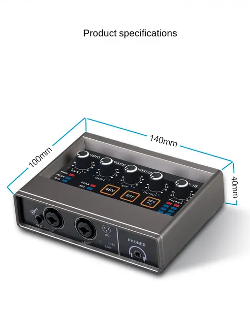 Microphone Recording Sound Card USB Sound Card Audio Mixer - Image 4