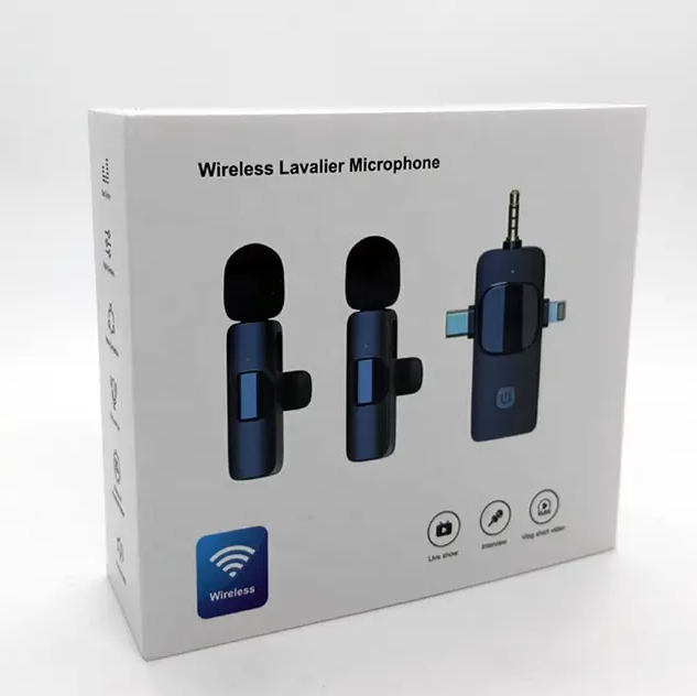 K15 3 In 1 Wireless Lavalier Microphone for iPhone/Android/3.5mm Jack Live Broadcast Recording Noise Reduction Portable Mini Mic - Image 3