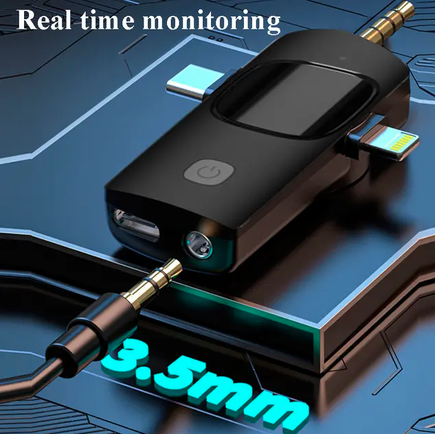 K15 3 In 1 Wireless Lavalier Microphone for iPhone/Android/3.5mm Jack Live Broadcast Recording Noise Reduction Portable Mini Mic - Image 6