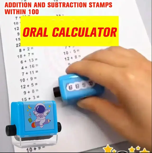 Addition and Subtraction Teaching Stamps for Kids Double-Head Roller Math Stamp - Image 3