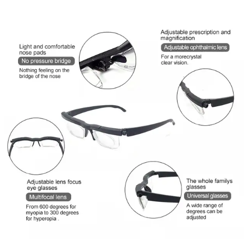 Adjustable Variable Focus Glasses For Reading Distance Dial Vision Glasses For Men Women Safety Glasses - Image 3
