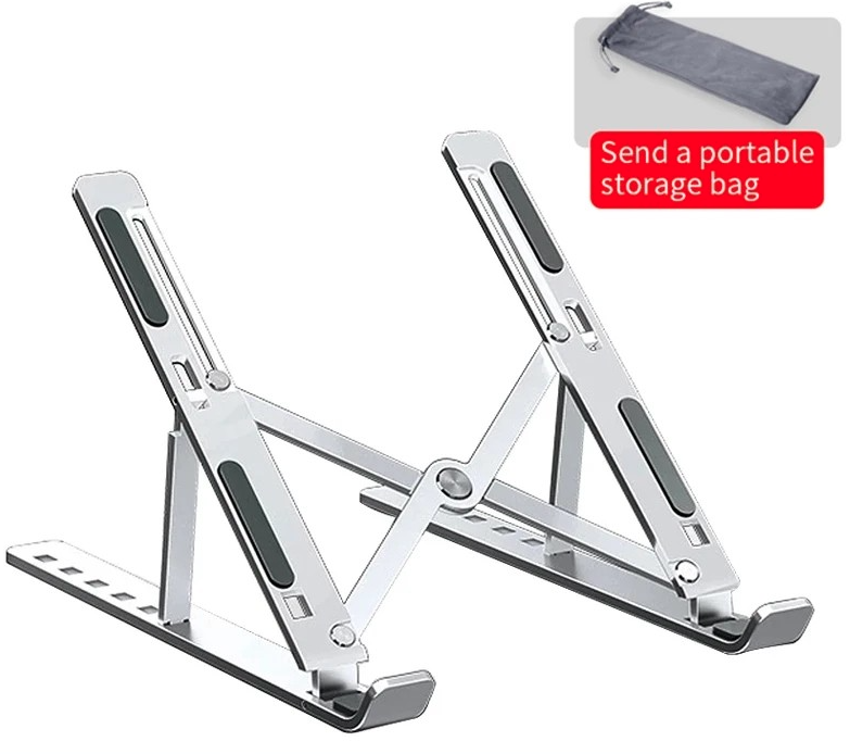 Foldable Laptop Stand Aluminium Alloy Adjustable Laptop Holder Tablet Stand Portable for MacBook, Laptop, Tablet - Image 3