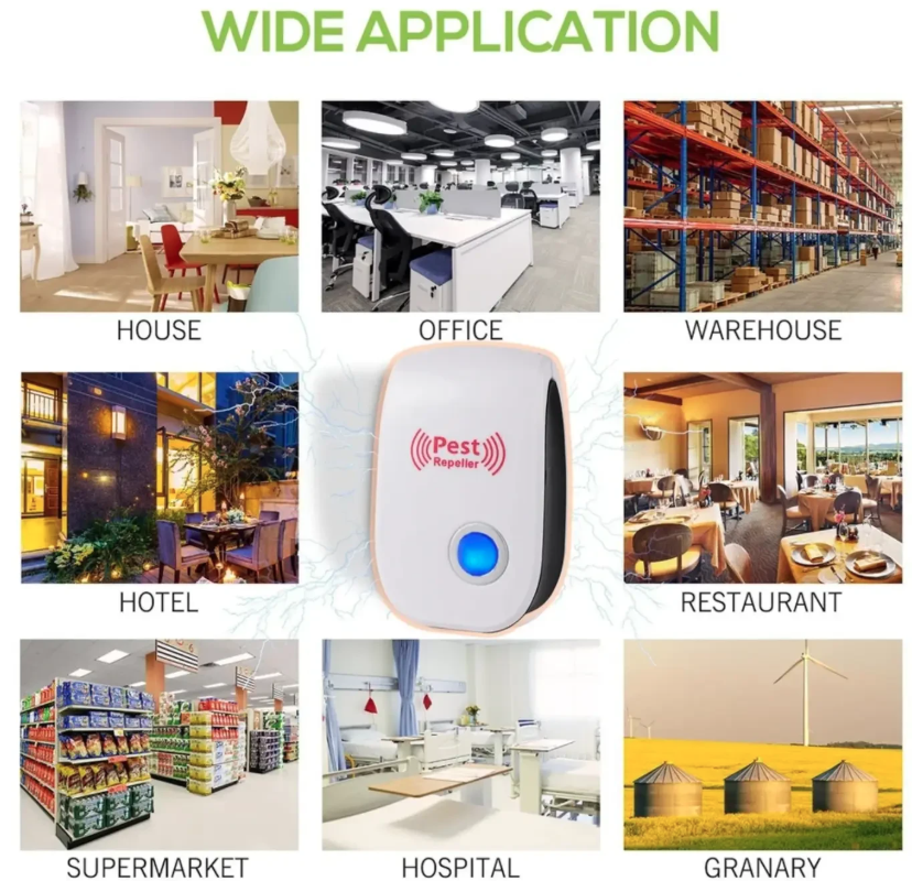 Electric Ultrasonic Pest Repeller Anti Mosquito Rodent Control Indoor Bug Cockroach Insect Killer Zapper Repellent - Image 4